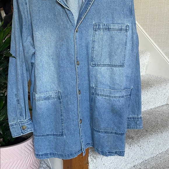 Universal Thread Light Blue Denim Utility Chore Jacket - Picture 4 of 11